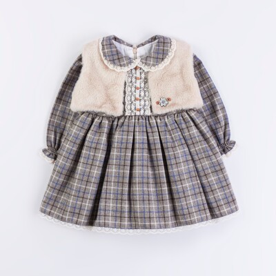 Wholesale Baby Girls 2-Pieces Vest and Dress Set 9-24M Bombili 1004-6512 - 3