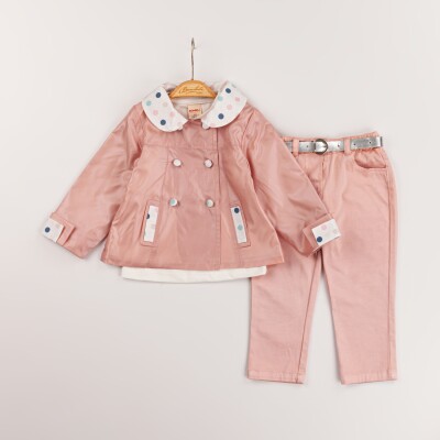 Wholesale Baby Girls 3-Piece Coat, Badi and Pants Set 9-24M Bombili 1004-6591 - Bombili