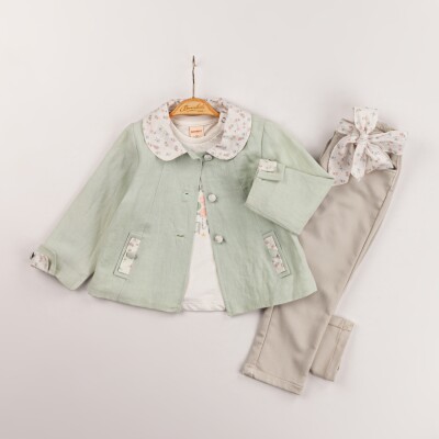 Wholesale Baby Girls 3-Piece Coat, Body and Pants Set 9-24M Bombili 1004-6584 - 3