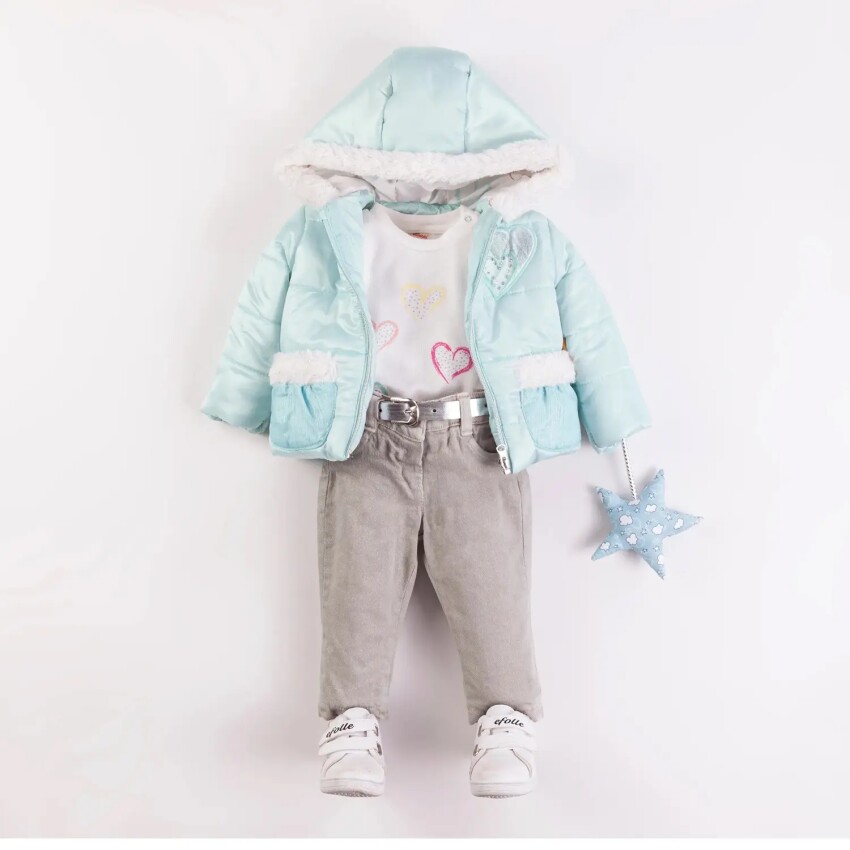 Wholesale Baby Girls 3-Piece Coat, Sweatshirt and Pants Set 9-24M Minibombili 1005-6176 - 6