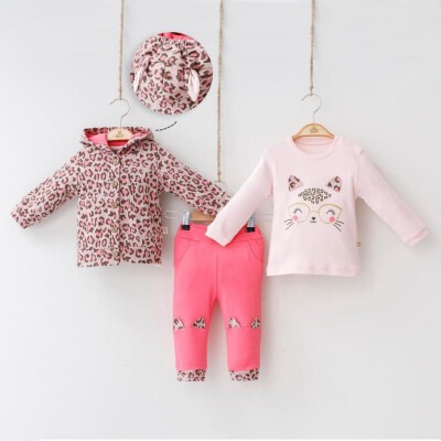 Wholesale Baby Girls 3-Piece Jacket Set with Pants and Body 6-18M Minizeyn 2014-8001 - Minizeyn (1)