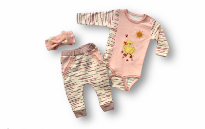 Wholesale Baby Girls 3-Piece Newborn Set 0-9M Tomuycuk 1074-75396 - Tomuycuk