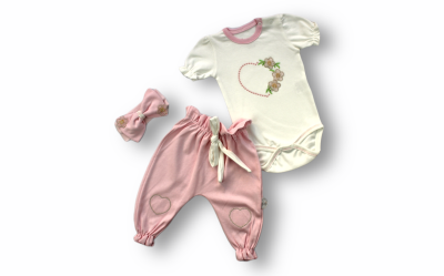 Wholesale Baby Girls 3-Piece Newborn Set 3-12M Tomuycuk 1074-75392 - Tomuycuk