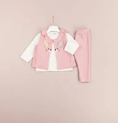 Wholesale Baby Girls 3-Piece Vest, Body and Pants Set 6-18M BabyRose 1002-4514 - BabyRose (1)