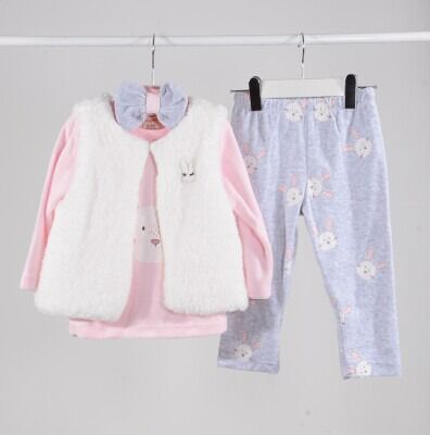 Wholesale Baby Girls 4-Piece Sets With Vest 6-18M Serkon Baby&Kids 1084-M0397 - Serkon Baby&Kids