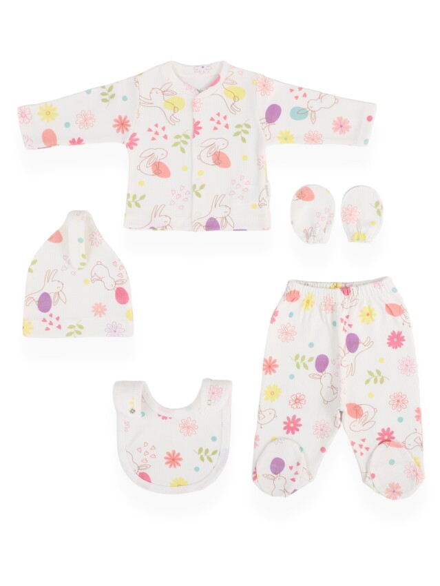 Wholesale Baby Girls 5-Piece Newborn Set 0-3M Bebitof 2020-20084 - 1