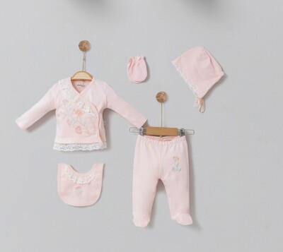Wholesale Baby Girls 5-Piece Newborn Set 0-6M Miniborn 2019-5016 - Miniborn