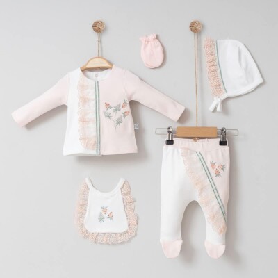 Wholesale Baby Girls 5-Piece Newborn Set 0-6M Miniborn 2019-5026 - Miniborn