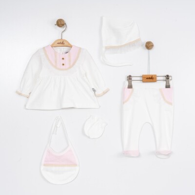 Wholesale Baby Girls 5-Piece Newborn Set 0-6M Miniborn 2019-5034 - Miniborn (1)