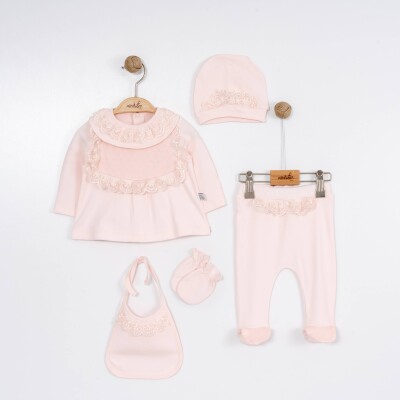 Wholesale Baby Girls 5-Piece Newborn Set 0-6M Miniborn 2019-5040 - Miniborn