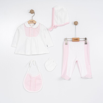 Wholesale Baby Girls 5-Piece Newborn Set 0-6M Miniborn 2019-5042 - Miniborn (1)