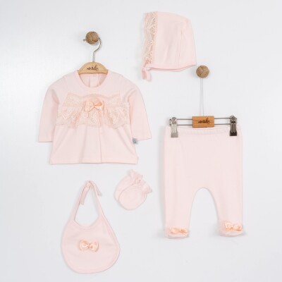 Wholesale Baby Girls 5-Piece Newborn Set 0-6M Miniborn 2019-5050 - Miniborn