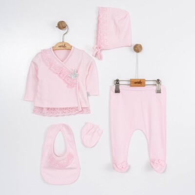 Wholesale Baby Girls 5-Piece Newborn Set 0-6M Miniborn 2019-5051 - Miniborn