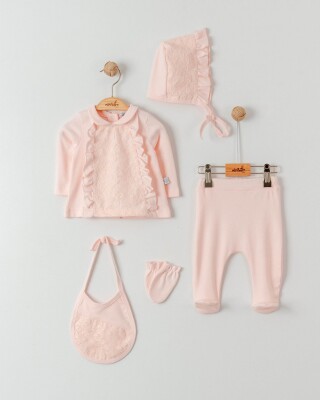 Wholesale Baby Girls 5-Piece Newborn Set 0-6M Miniborn 2019-5160 - Miniborn
