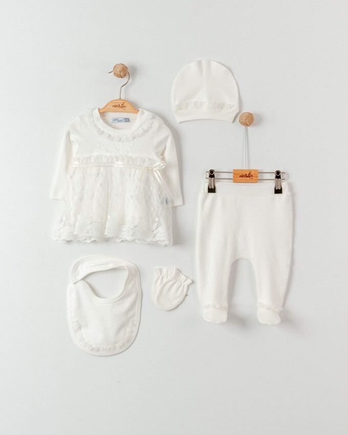 Wholesale Baby Girls 5-Piece Newborn Set 2019-5174 - 2