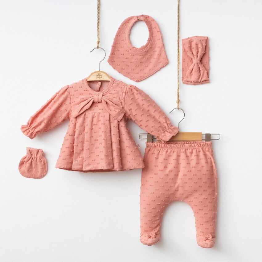 Wholesale Baby Girls 5-Piece Onesies Set 0-3M Minizeyn 2014-7065 - 4