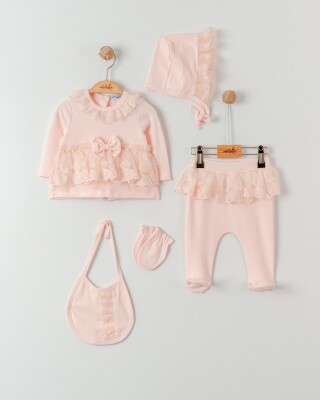Wholesale Baby Girls 5-Pieces Newborn Set 0-6M Miniborn 2019-5168 - Miniborn
