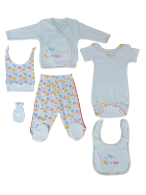 Wholesale Baby Girls 7-Piece Newborn Set 0-3M Tomuycuk 1074-15240 - 1