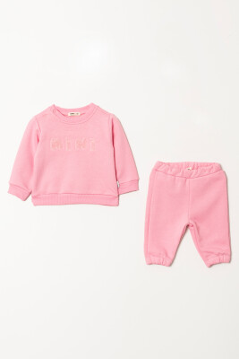 Wholesale Baby Girls Basic Printed Tracksuit Set 6-18M Tuffy 1099-01012 - 2