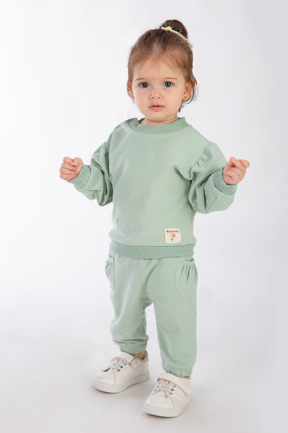 Wholesale Baby Girls Basic Tracksuit Set 6-18M Tuffy 1099-01006 - 4