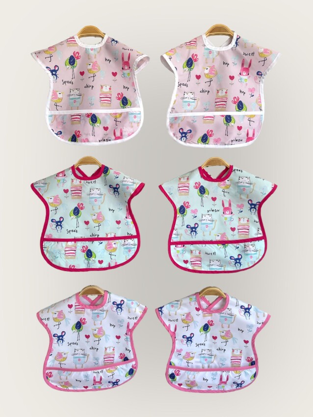 Wholesale Baby Girls Bib 6-24M Algiy Mini 2047-1050 - 1