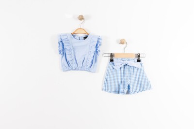 Wholesale Baby Girls Blouse and Skirt Set 9-24M Eray Kids 1044-13310 Mavi