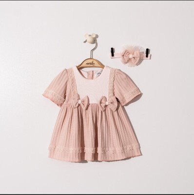 Wholesale Baby Girls Dress 0-12M Miniborn 2019-3485 Salmon Color 