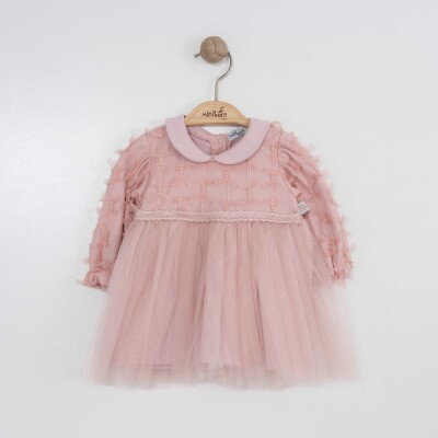 Wholesale Baby Girls Dress 0-6M Miniborn 2019-3147 Blanced Almond