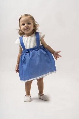 Wholesale Baby Girls Dress 2-5Y Wecan 1022-23097 Светло-серовато- синий
