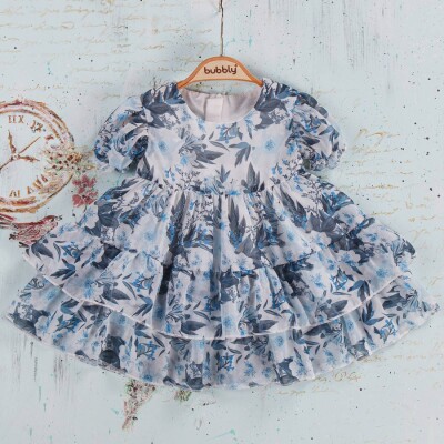 Wholesale Baby Girls Dress 6-24M Bubbly 2035-266 Mavi