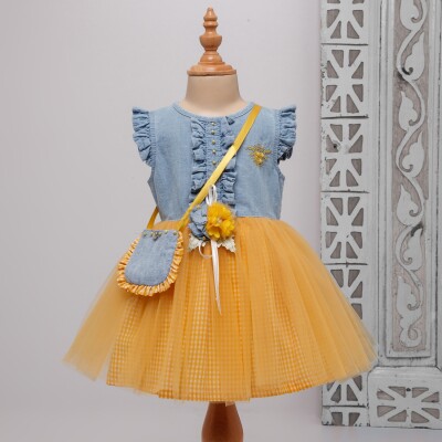 Wholesale Baby Girls Dress 9-24M Bombili 1004-6353 Yellow