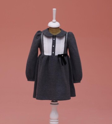 Wholesale Baby Girls Dress 9-24M Lilax 1049-6592 Anthracite Color