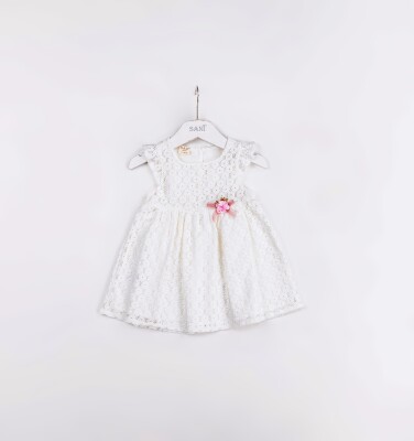 Wholesale Baby Girls Dress 9-24M Sani 1068-9936 White
