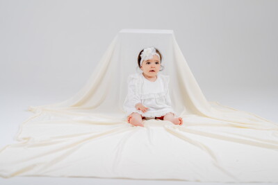 Wholesale Baby Girls Dress and Headband Set 0-12M Miniborn 2019-3316 - Miniborn (1)