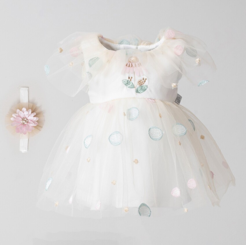 Wholesale Baby Girls Dress and Headband Set 3-18M Miniborn 2019-3134 - 3