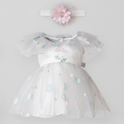 Wholesale Baby Girls Dress and Headband Set 3-18M Miniborn 2019-3134 - Miniborn