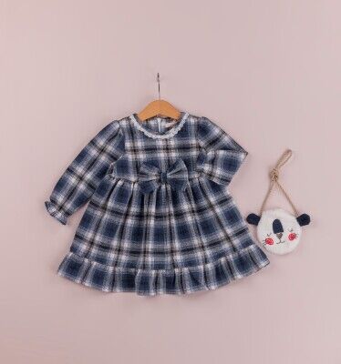 Wholesale Baby Girls Dress With Bag 1-4Y BabyRose 1002-4287 Navy 