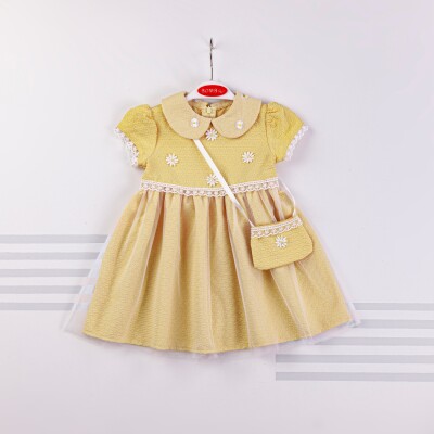 Wholesale Baby Girls Dress with Bag 9-24M Bombili 1004-6377 - 2