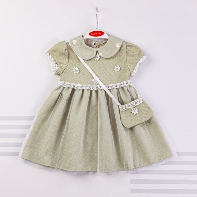 Wholesale Baby Girls Dress with Bag 9-24M Bombili 1004-6377 - 5
