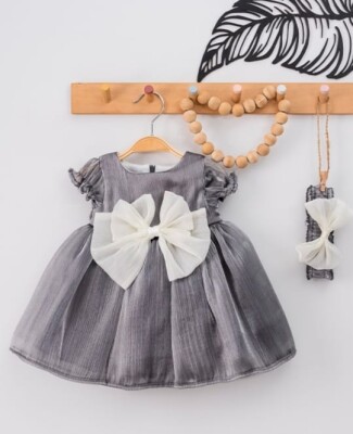 Wholesale Baby Girls Dress with Bowtie and Headband 9-24M Eray Kids 1044-9308 - Eray Kids (1)
