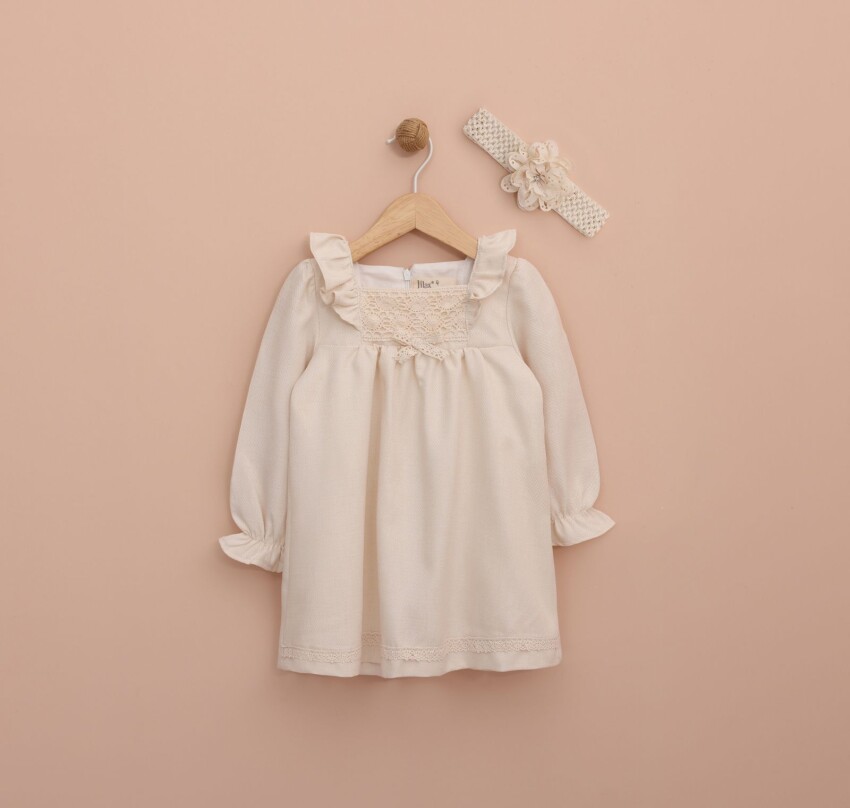 Wholesale Baby Girls Dress with Headband 6-18M Lilax 1049-6533 - 4