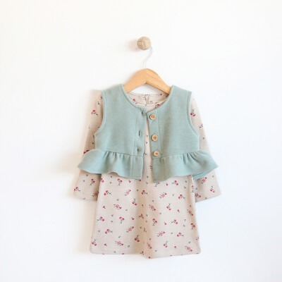 Wholesale Baby Girls Dress With Vest 9-24M Lilax 1049-5887 - Lilax (1)