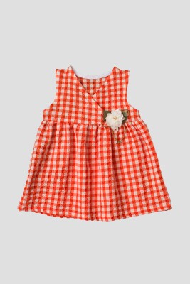 Wholesale Baby Girls Gingham Dress 6-18M Kidexs 1026-60149 - Kidexs (1)