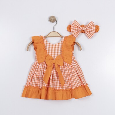 Wholesale Baby Girls Headband Dress 6-18M Eray Kids 1044-13345 Оранжевый 