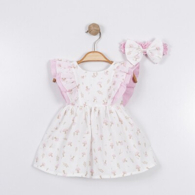 Wholesale Baby Girls Headband Dress 6-18M Eray Kids 1044-13360 Розовый 