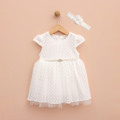 Wholesale Baby Girls Headband Dress 9-24M Lilax 1049-6352-1 - Lilax (1)