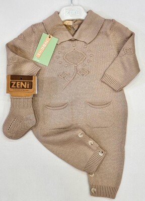 Wholesale Baby Girls Jumpsuit 0-18M Zeni 2049-3031 Бежевый 