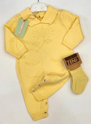 Wholesale Baby Girls Jumpsuit 0-18M Zeni 2049-3031 Sarı