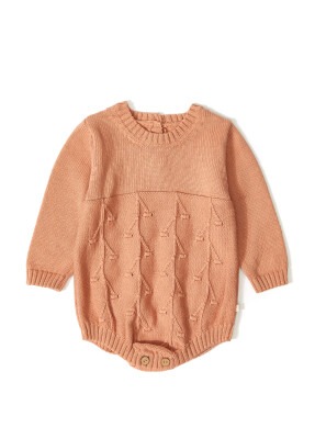 Wholesale Baby Girls Knitwear Organic Cotton 3-12M Rompers Uludağ Triko 1061-21027 - 1