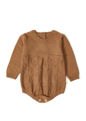 Wholesale Baby Girls Knitwear Organic Cotton 3-12M Rompers Uludağ Triko 1061-21027 - Uludağ Triko (1)
